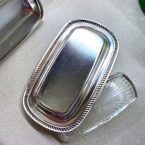 Vintage Leonard Denmark Butter Dish Butter Plate, silver plated butter dish - Picture 6 of 6